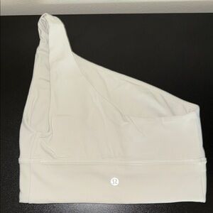 lululemon athletica One-Shoulder Sports Bra in Cream